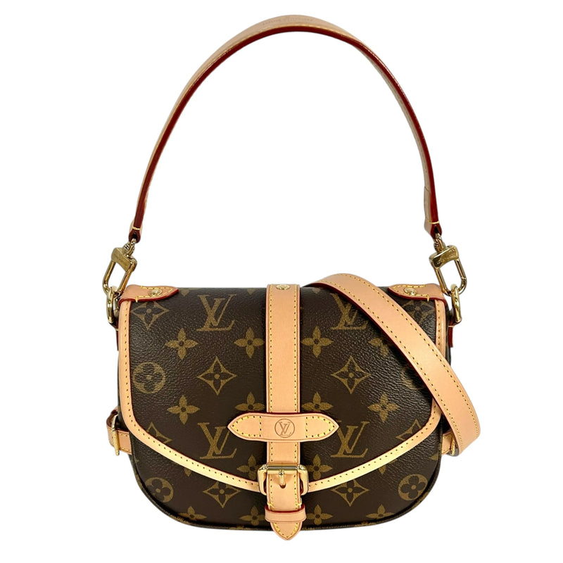 LOUIS VUITTON ソミュールBB モノグラム ハンドバッグ ショルダーバッグ - ダークブラウン