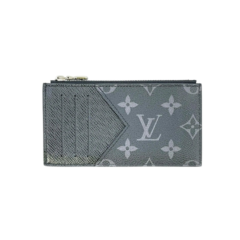 LOUIS VUITTON Monogram Eclipse Coin Case and Card Case - Black 