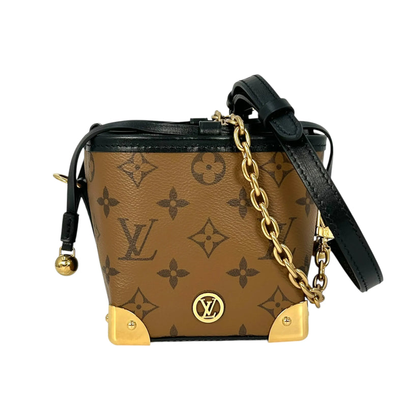 LOUIS VUITTON モノグラム リバース ノエ パース LVチャーム チェーンショルダーバッグ - ブラウン