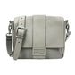 FENDI Baguette Messenger Bag Leather Shoulder Bag - Grey 