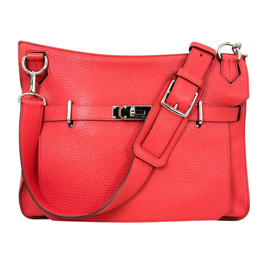 Hermès Gypsiere 37 Shoulder Bag in Taurillon Clemence Leather with N Stamp (2010) - Red 