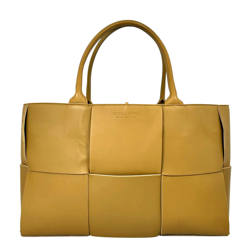 BOTTEGA VENETA Arco Leather Tote Bag - Brown