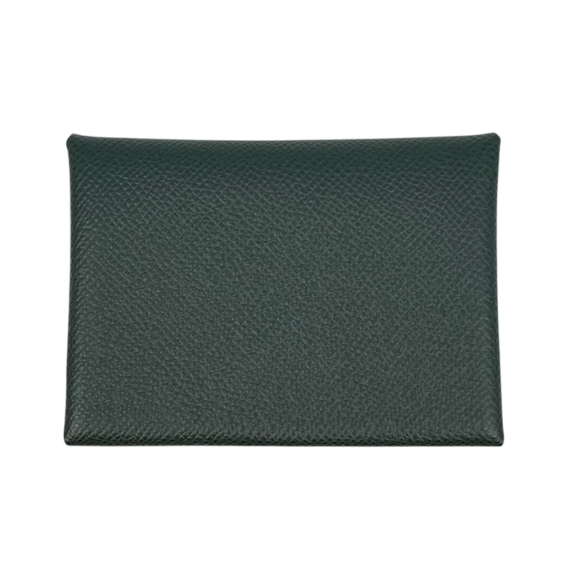 Hermès Calvi Duo Epson K Stamp (2025) Card Case and Coin Purse - Gray 