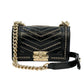 CHANEL Boy Chanel 20 Studded Calfskin Chain Shoulder Bag - Black 
