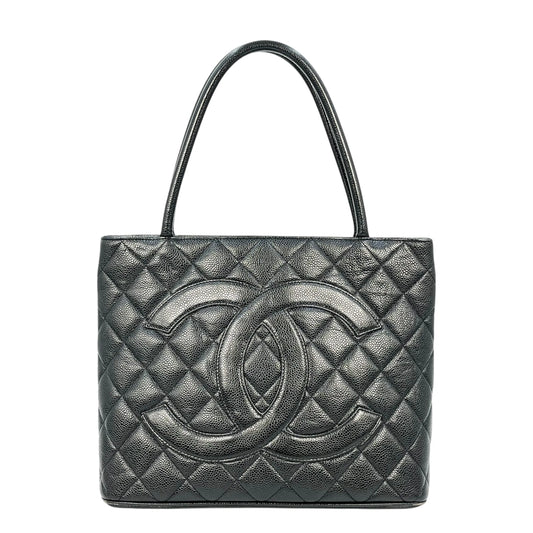 CHANEL 復刻トート キャビアスキン トートバッグ - ブラック