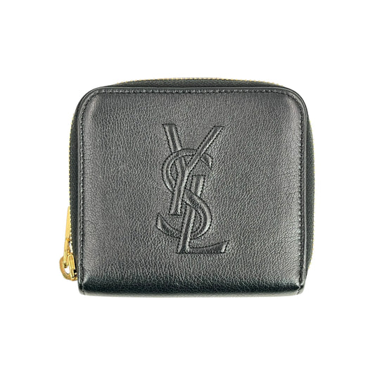 Saint Laurent ジップアラウンドウォレット レザー 二つ折り財布 コンパクトウォレット - ブラック