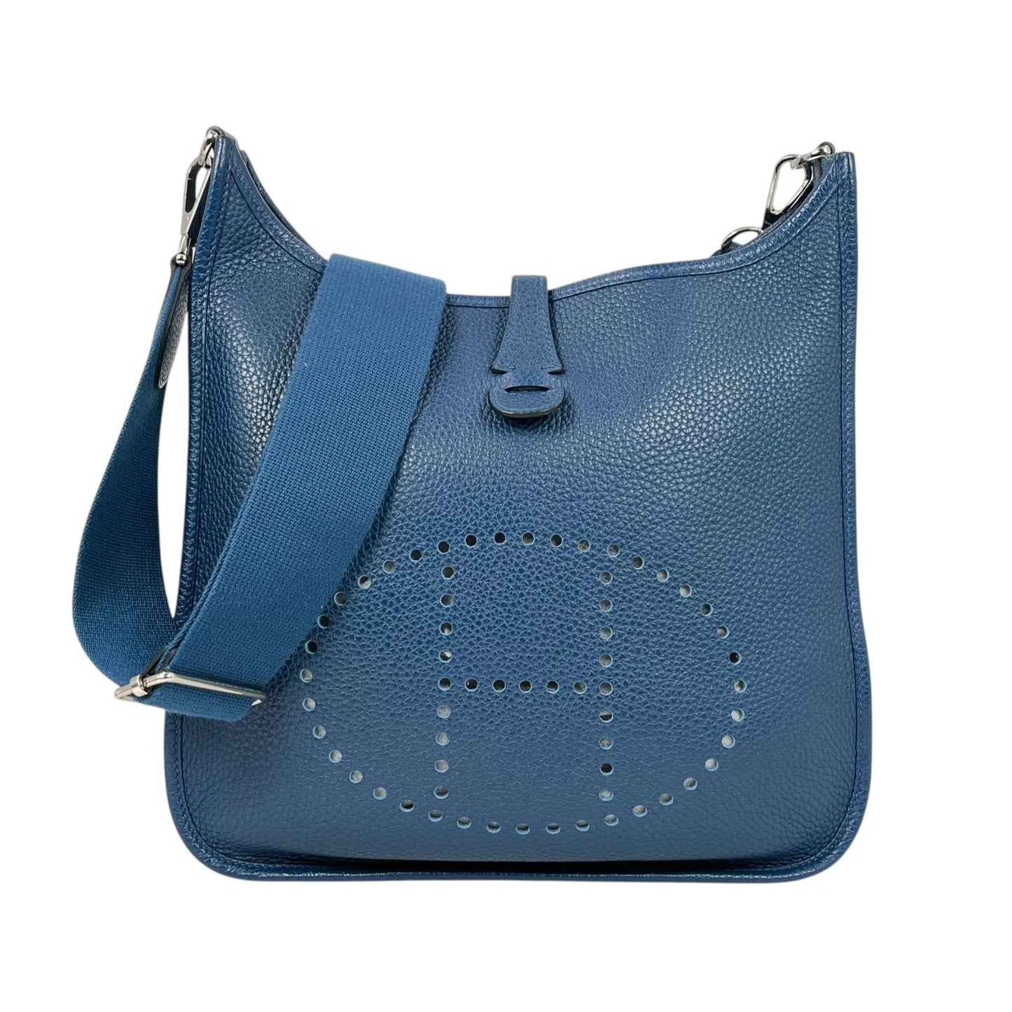 Hermès Evelyn III PM Taurillon Clemence Leather Shoulder Bag with D Stamp (2019) - Navy 