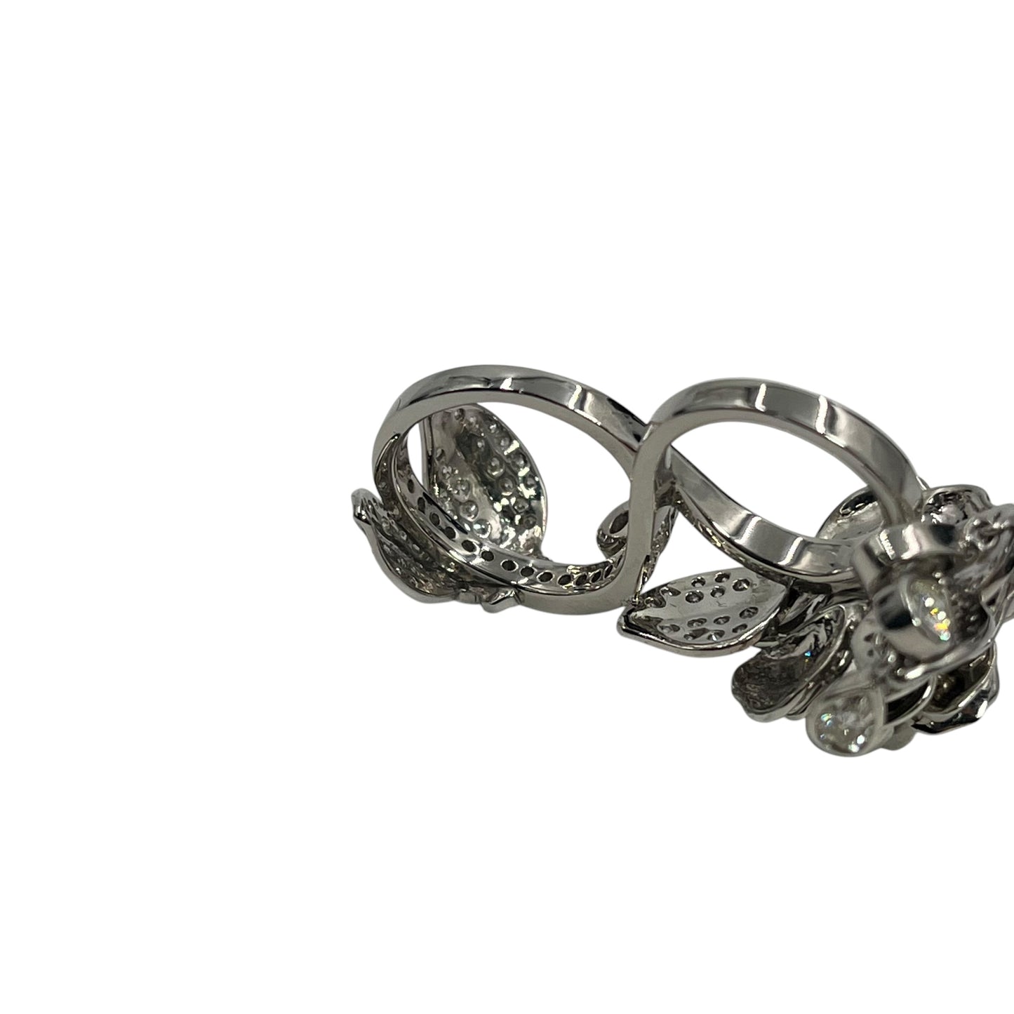 Diamond Platinum 950 Double Ring Jewelry - Pt950 