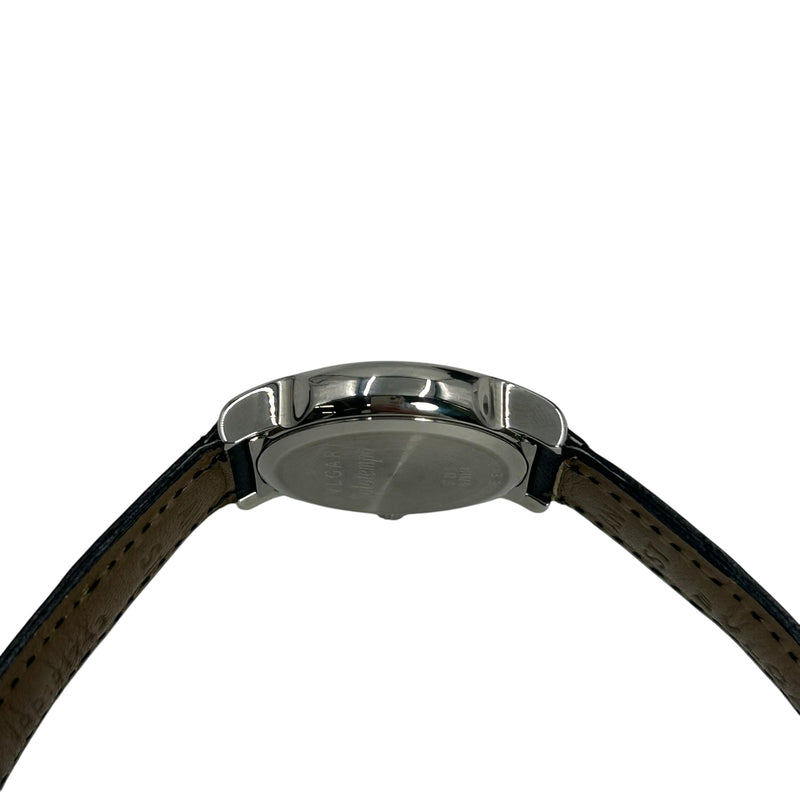 BVLGARI Solotempo Stainless Steel Leather Band Watch - Black 