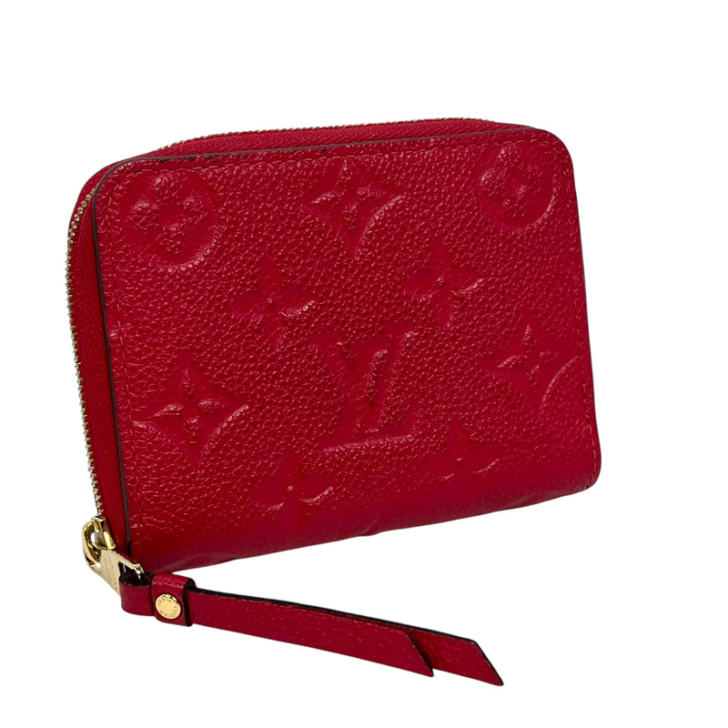 Louis Vuitton Monogram Empreinte Zippy Coin Purse - Red 