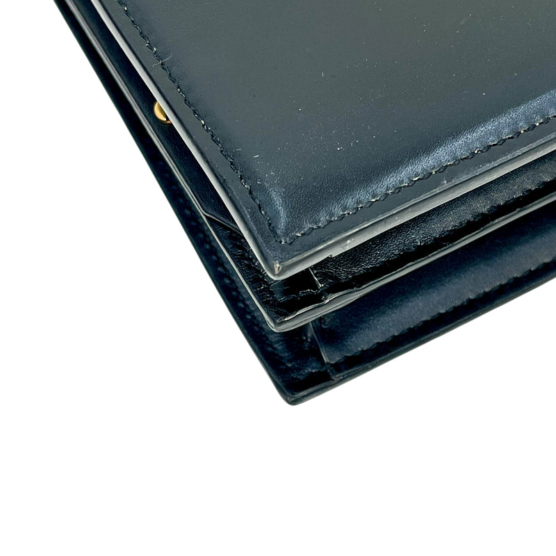 Saint Laurent カサンドラ レザー チェーン ショルダーバッグ - ブラック