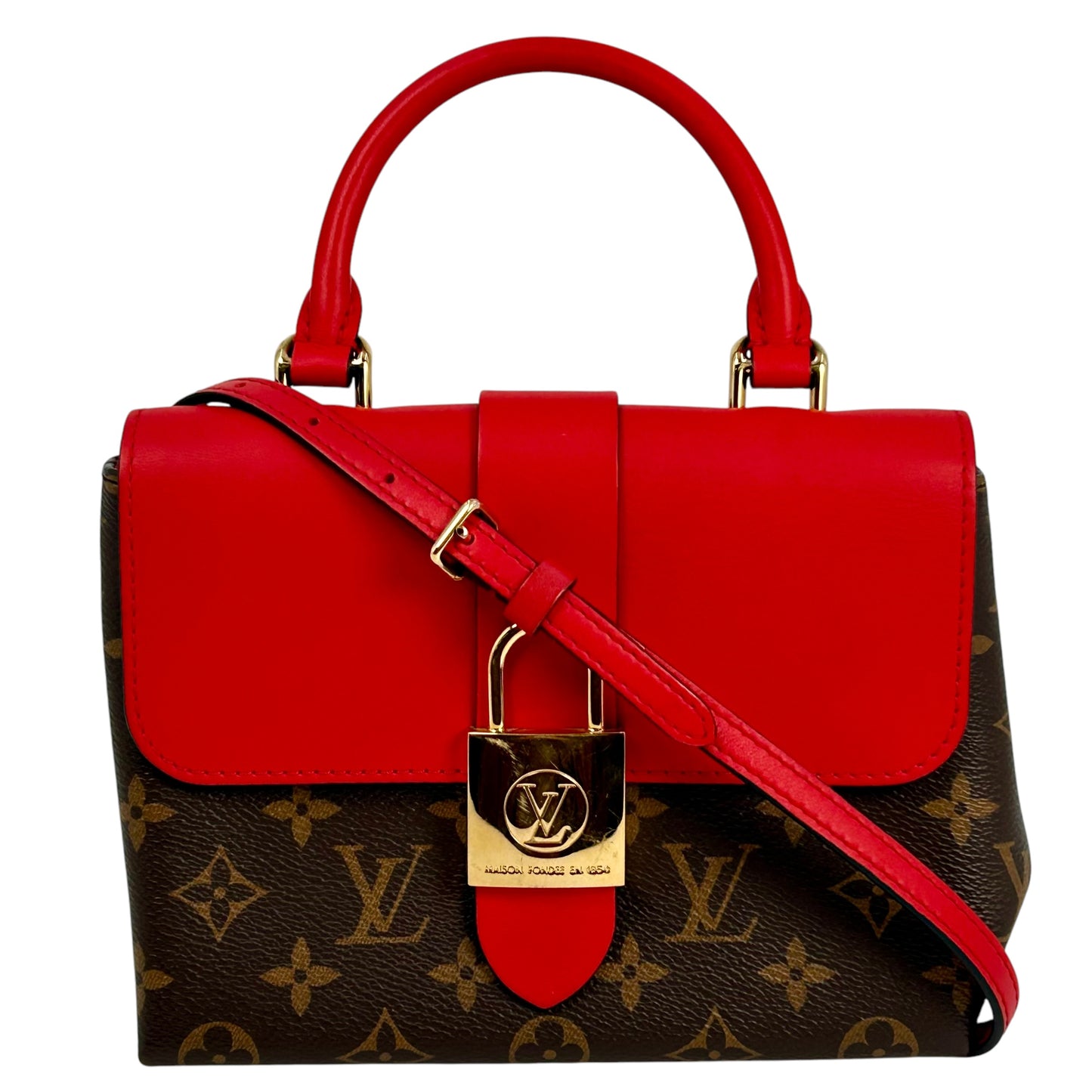 Louis Vuitton Monogram Rocky BB Handbag/Shoulder Bag - Brown and Red 