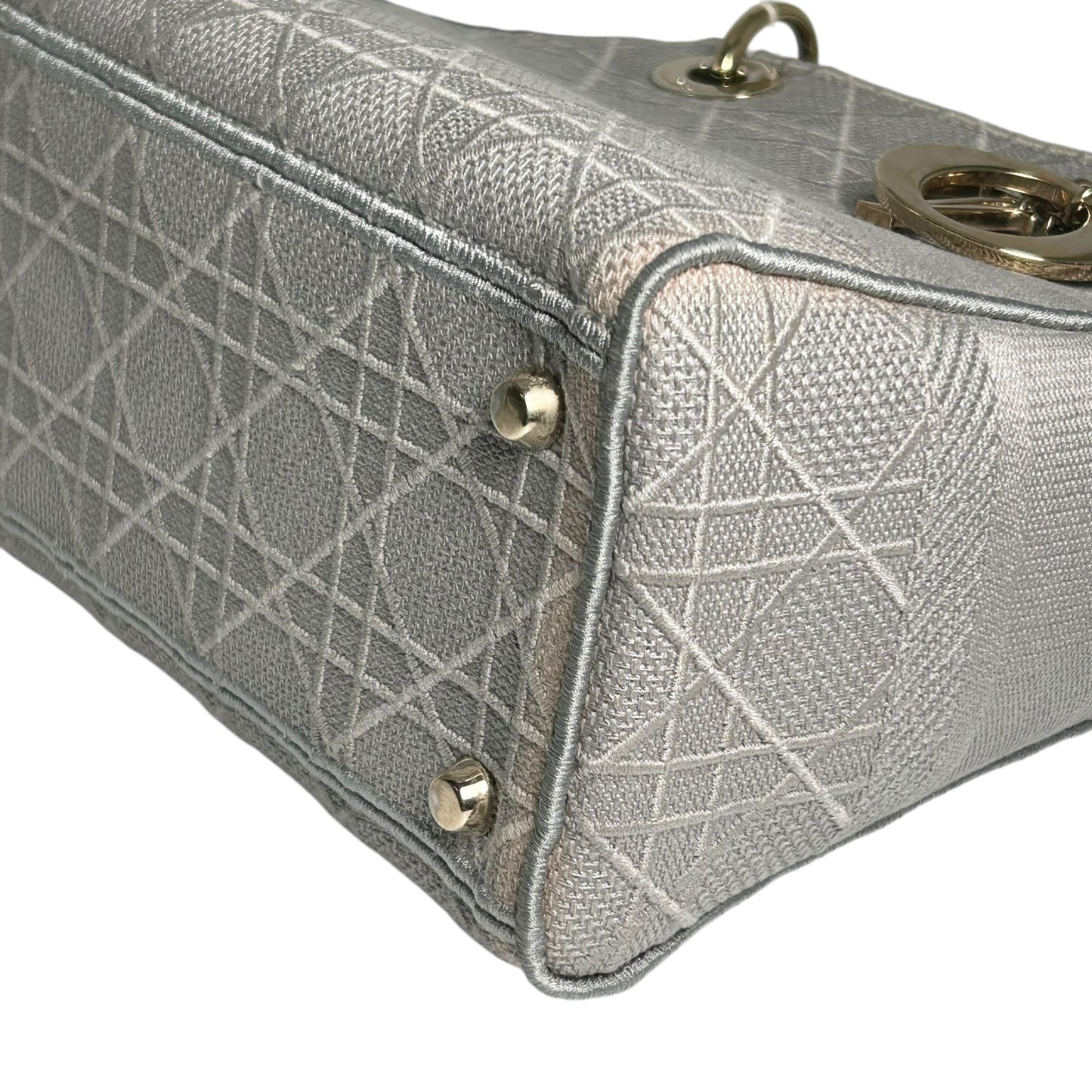 Dior Lady Dee-Lite Handbag/Shoulder Bag - Grey 