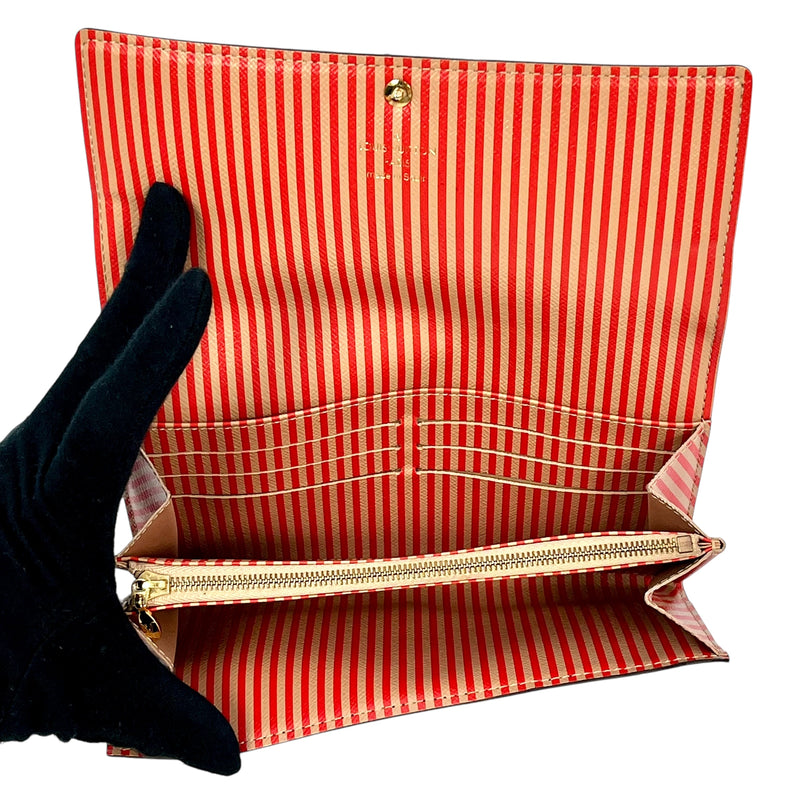 Louis Vuitton Monogram Portefeuille Sarah Canvas Long Wallet - Brown 