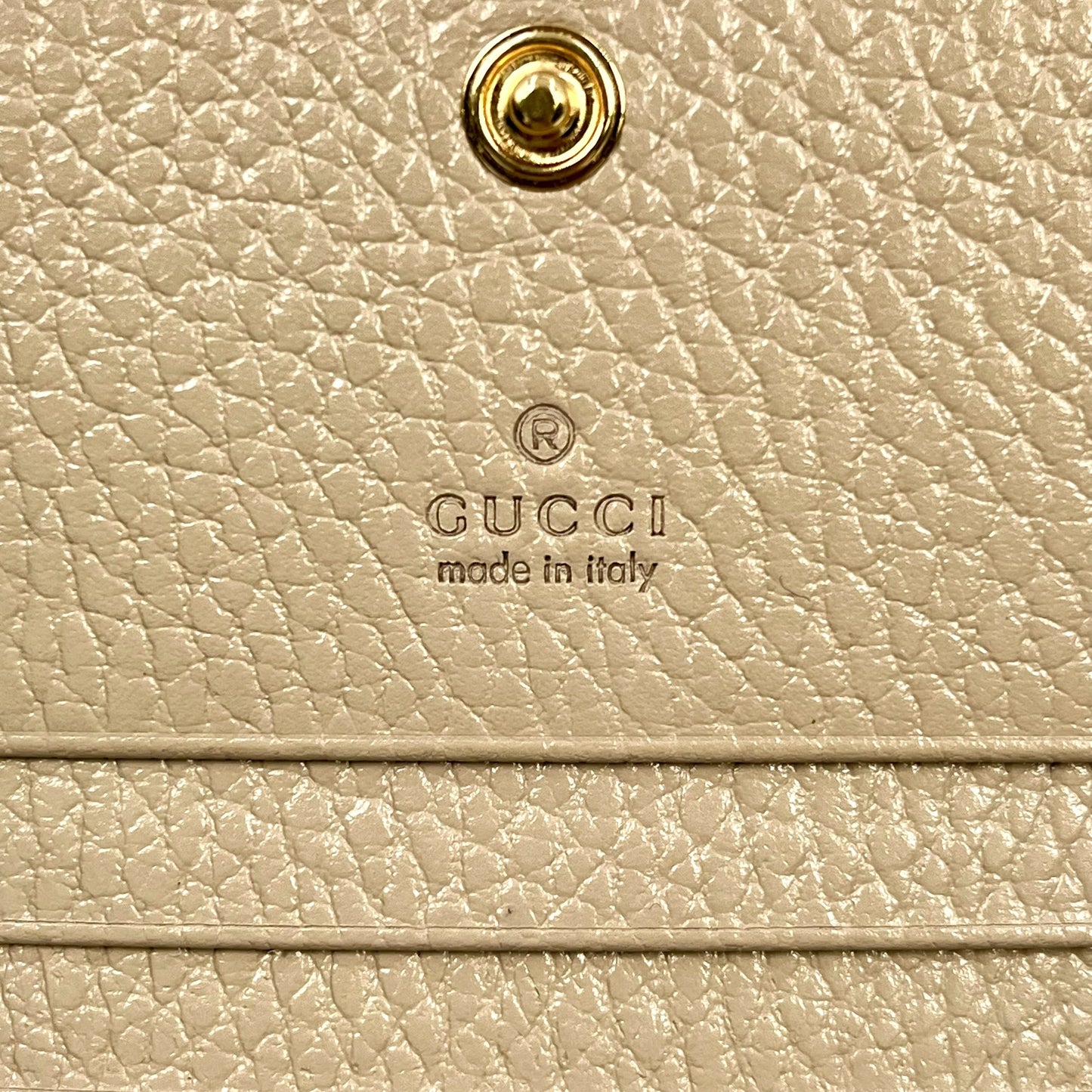 GUCCI GG マーモント 二つ折り財布 コンパクトウォレット - ベージュ