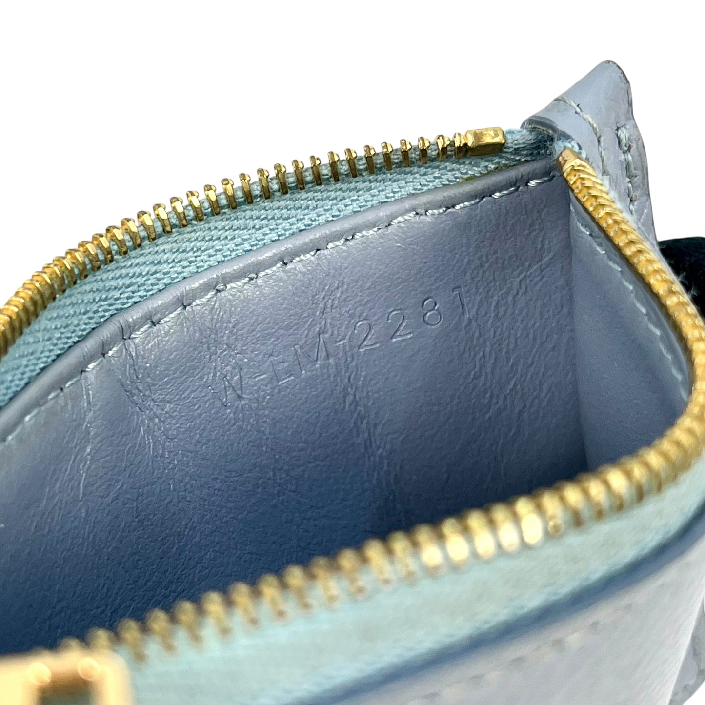 CELINE Zippered Card Case Compact Wallet - Blue 