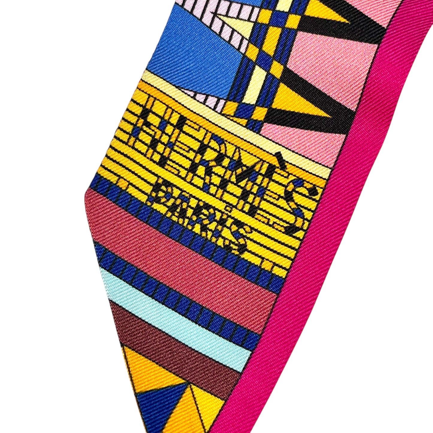 Hermès Twilly Scarf in Pelleggio and Camouflage - Pink and Multicolor 