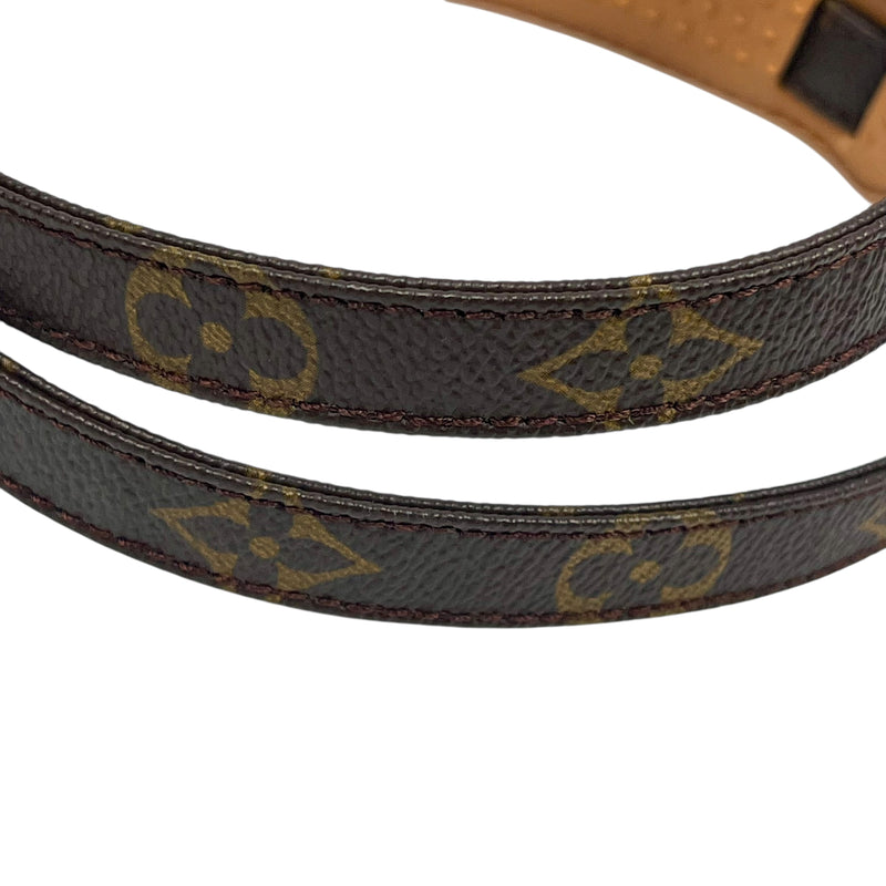 Louis Vuitton Monogram Canvas and Leather Shoulder Strap 101cm - Dark Brown - 32548 