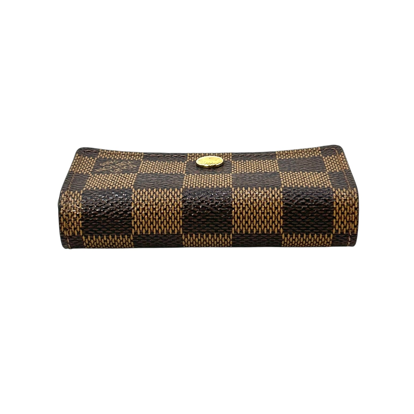 Louis Vuitton Damier Porte Monnaie Plat Bi-fold Compact Wallet - Dark Brown 