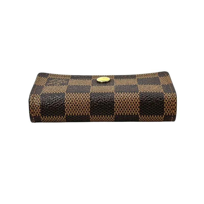 Louis Vuitton Damier Porte Monnaie Plat Bi-fold Compact Wallet - Dark Brown 