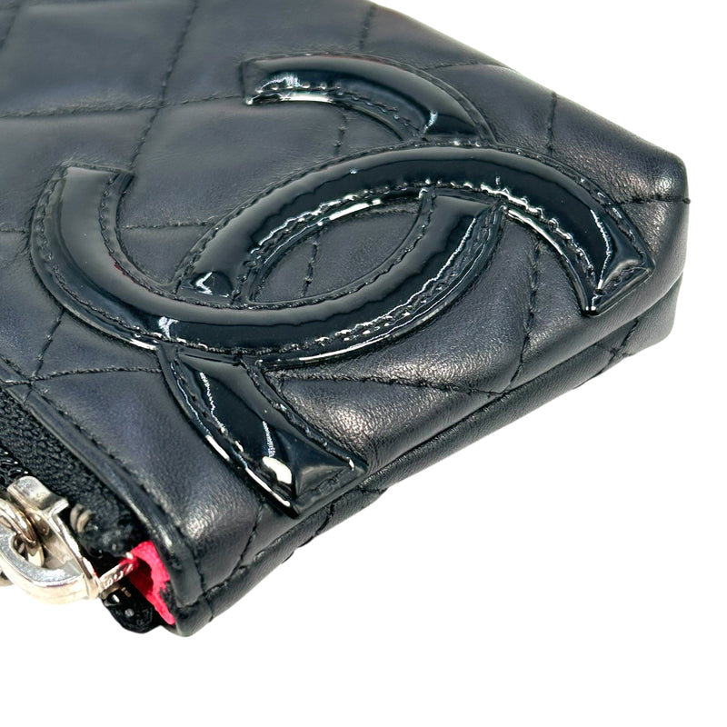 CHANEL Cambon Coco Mark Coin Case - Black 
