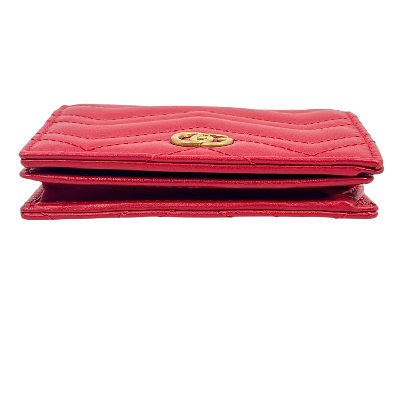 GUCCI GG Marmont Bifold Compact Wallet - Red 