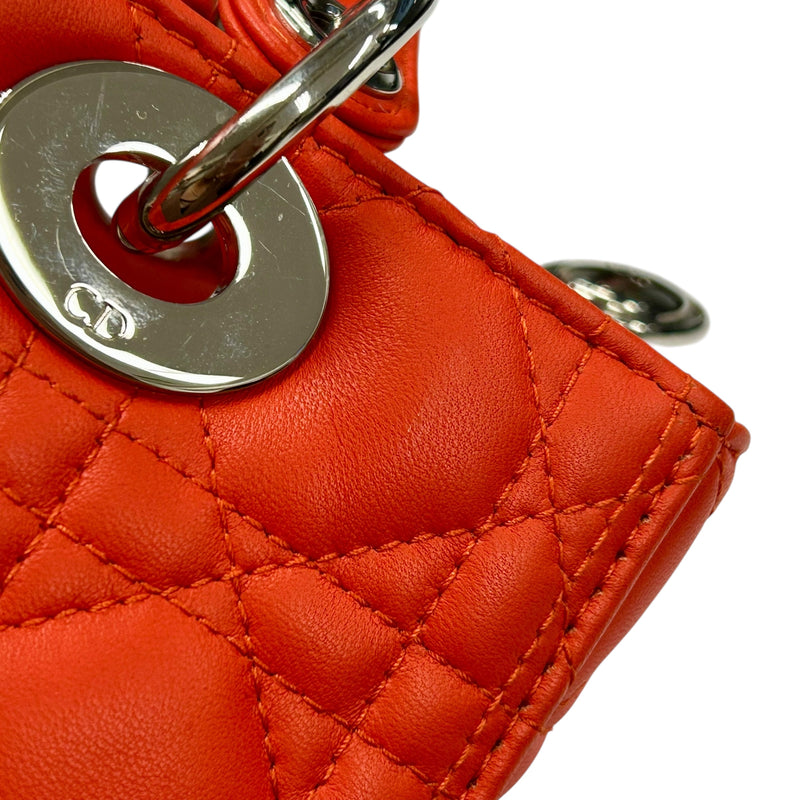 Dior Lady Dior Handbag Shoulder Bag - Orange 