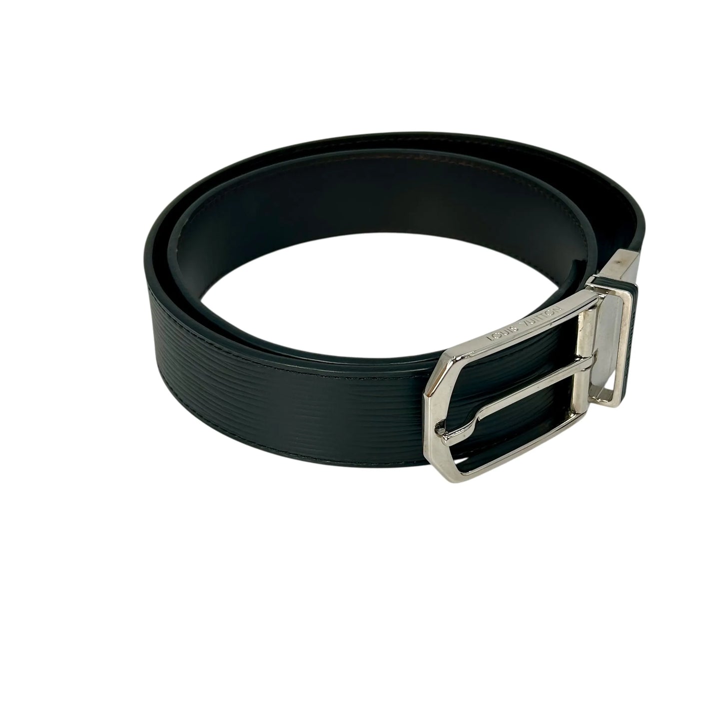 Louis Vuitton エピ レザー サントゥル スレンダー ベルト - ブラック