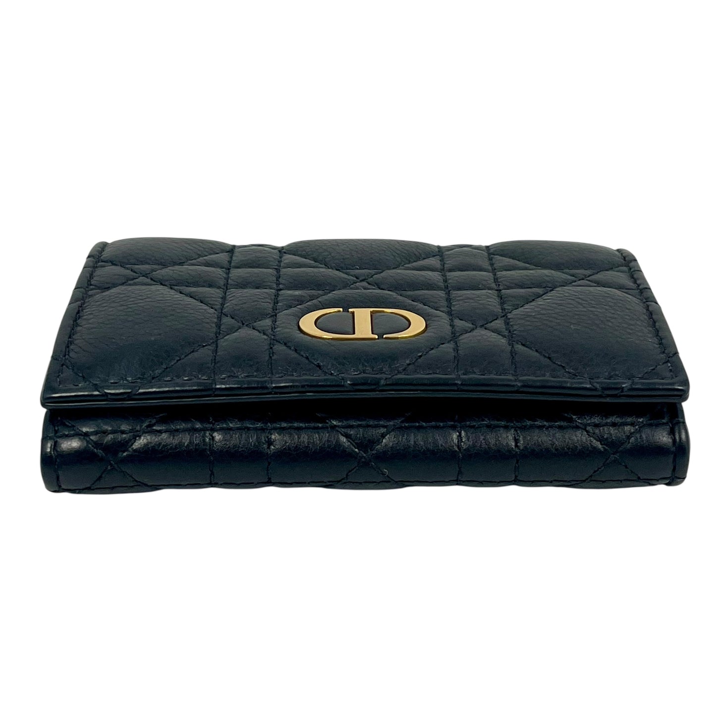 Dior Caro XS Bifold Compact Wallet - Black
