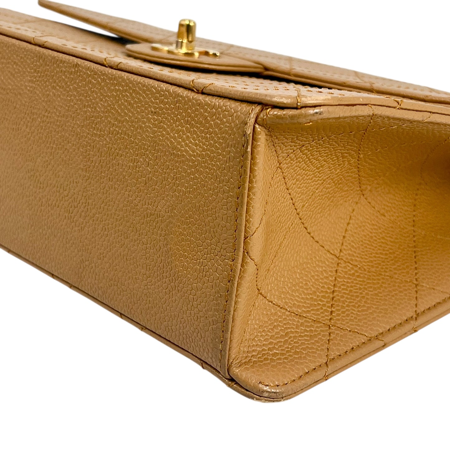 CHANEL Matelasse 30 Caviar Leather Chain Shoulder Bag - Brown 