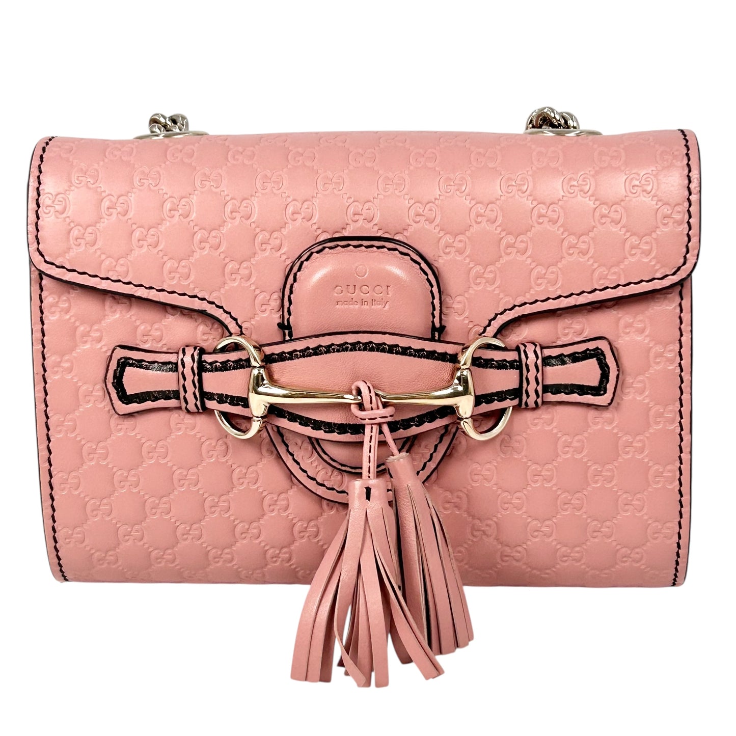 GUCCI Emily Mini Chain Shoulder Bag - Pink 