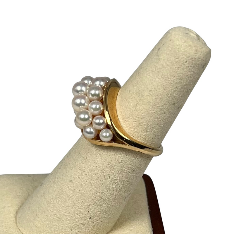 MIKIMOTO Pearl Ring Jewelry - 18K 