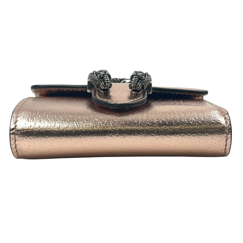 GUCCI Dionysus Bifold Compact Wallet - Pink Gold 