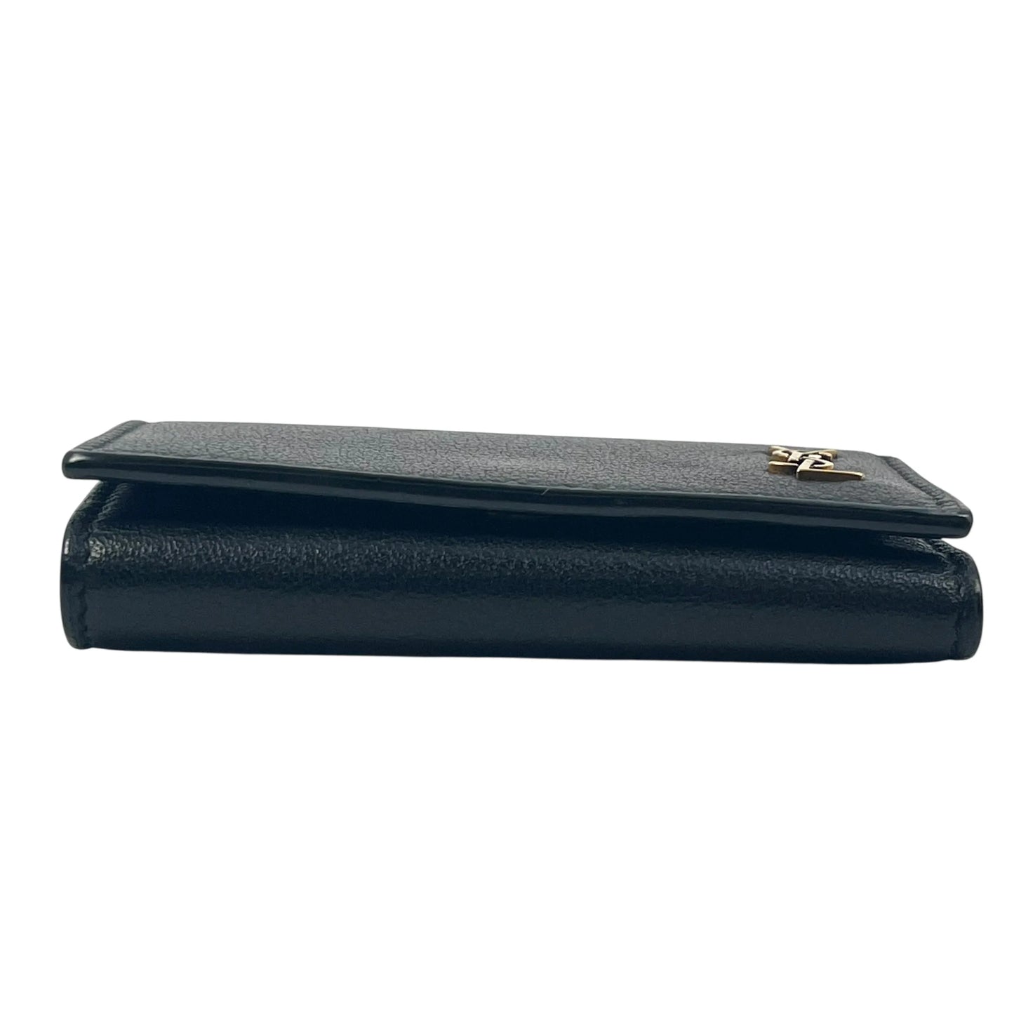 Saint Laurent Tiny Cassandra Logo Key Case - Black 