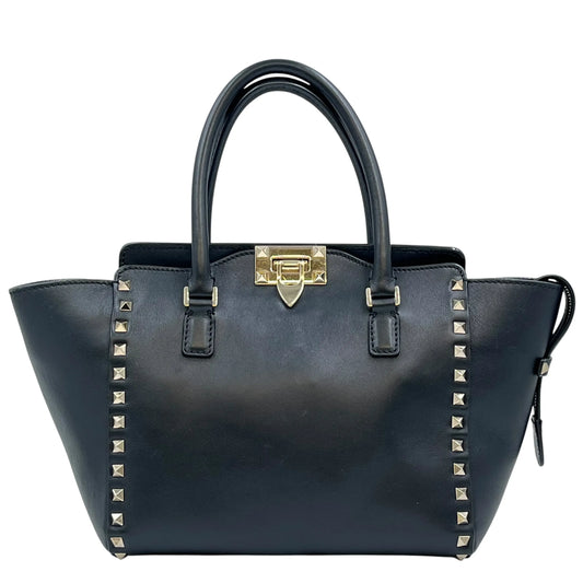 Valentino ガラヴァーニ ロックスタッズ ハンドバッグ ショルダーバッグ - ブラック
