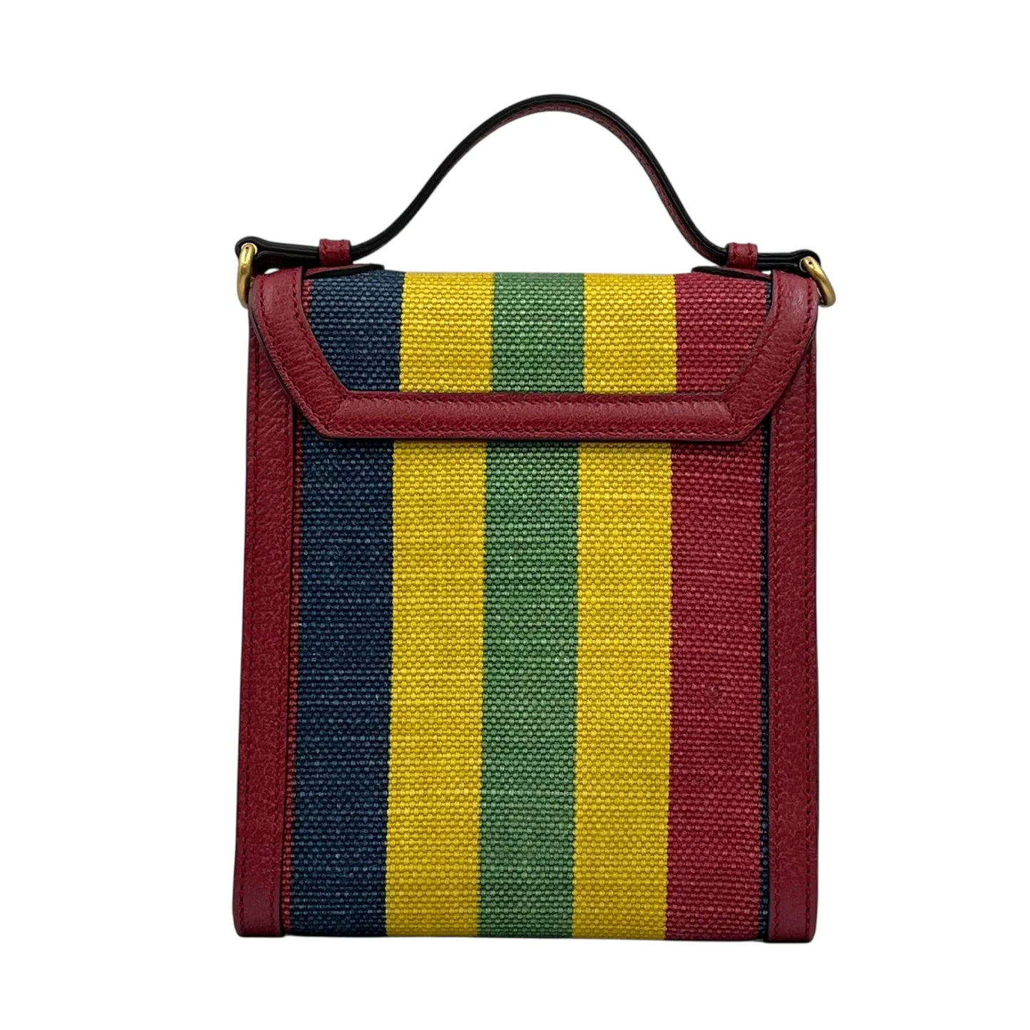 GUCCI Baiadera Striped Shoulder Bag - Multicolor and Red 