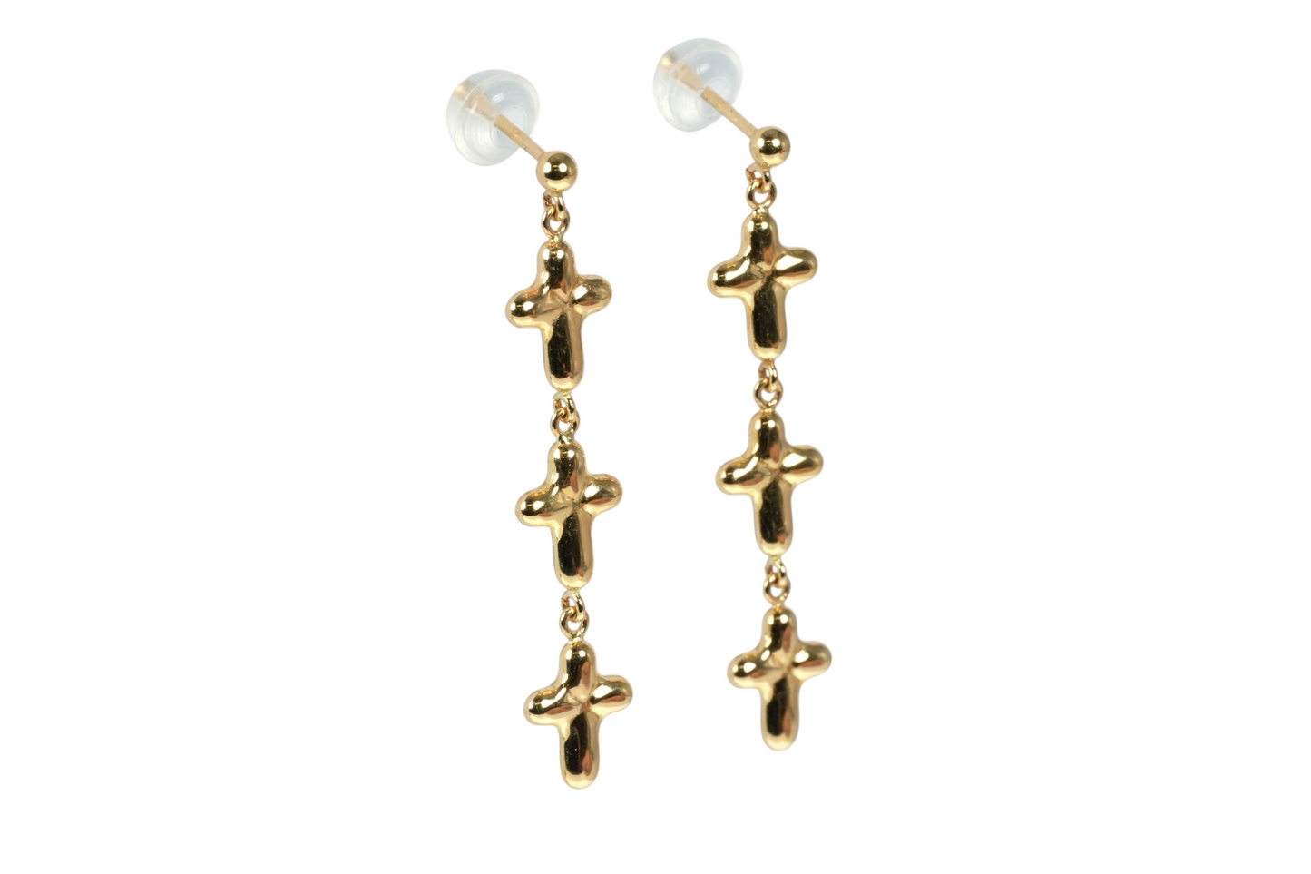 トリプル クロス ピアス - 18KYG - 06680