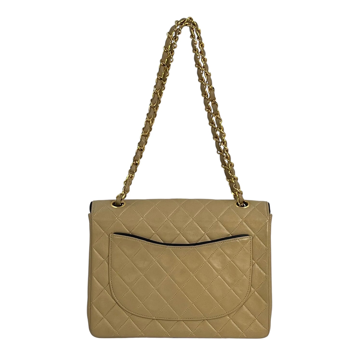 CHANEL 2.55 イーストウエスト マトラッセ チェーンショルダーバッグ - ベージュ