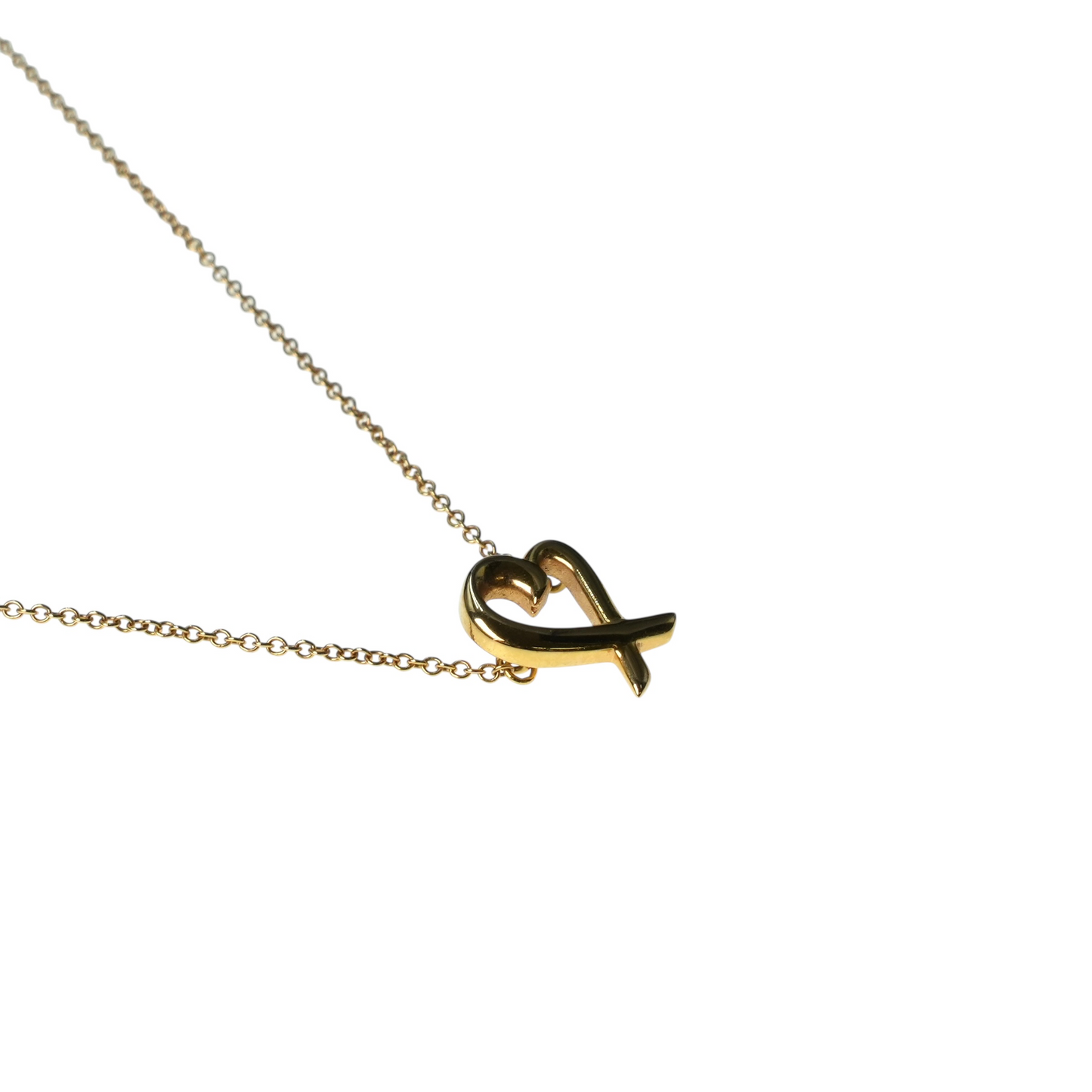 Tiffany & Co ラビング ハート ペンダント ネックレス - 18KYG