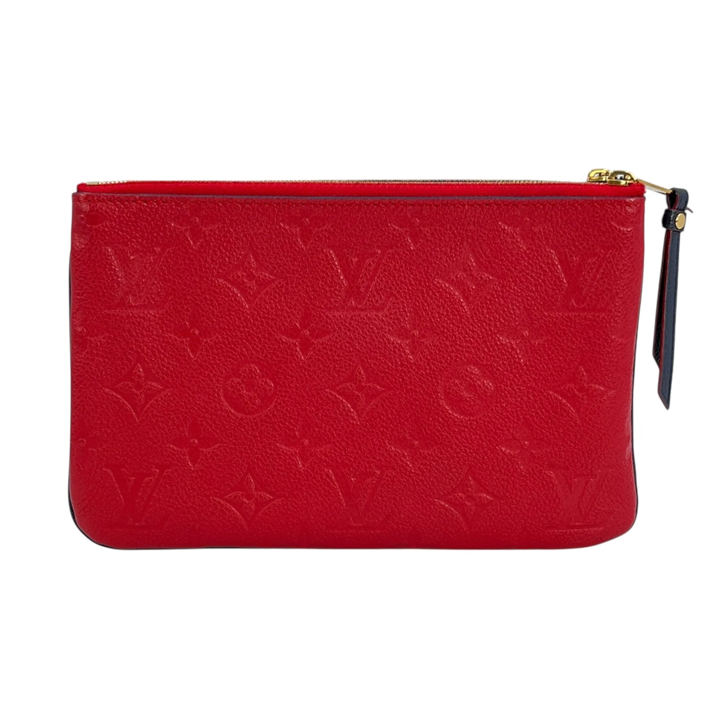 Louis Vuitton ポシェット ダブルジップ モノグラムアンプラント チェーンショルダーバッグ - ネイビー × レッド