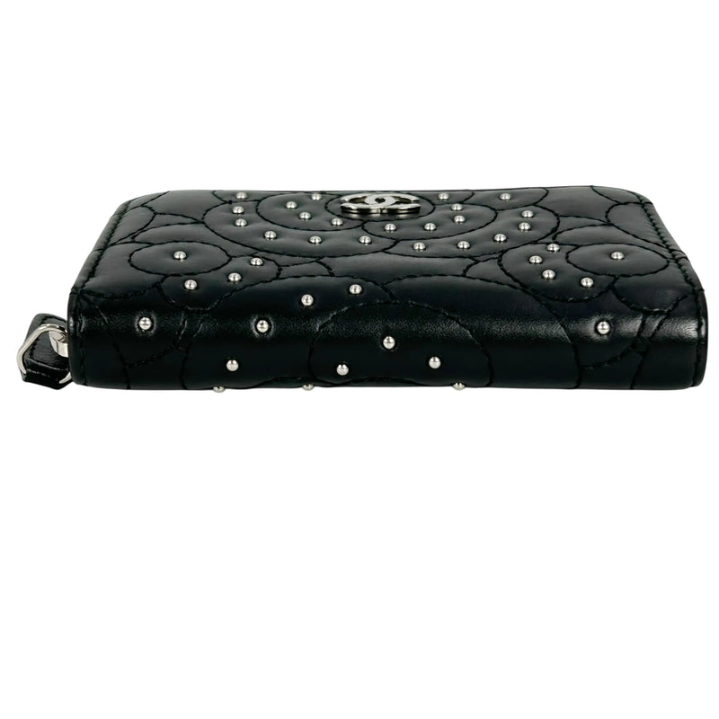 CHANEL ラムスキン カメリア コインカードケース ウォレット CHANEL ラムスキン カメリア コインカードケース ウォレット