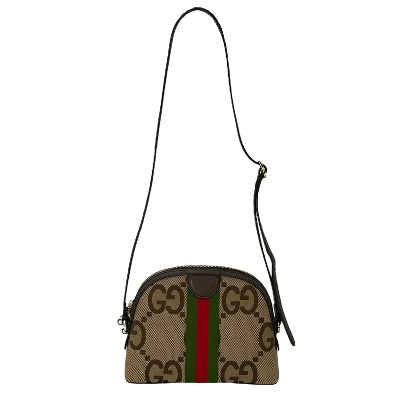 GUCCI Ophidia Jumbo GG Small Shoulder Bag - Brown 