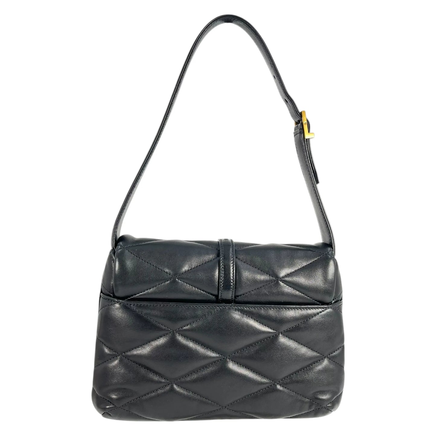 Saint Laurent Quilted Leather Hand Bag One Shoulder Bag - Black 