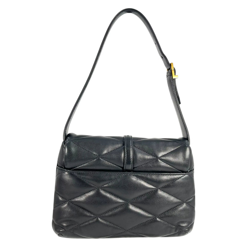 Saint Laurent Quilted Leather Hand Bag One Shoulder Bag - Black 