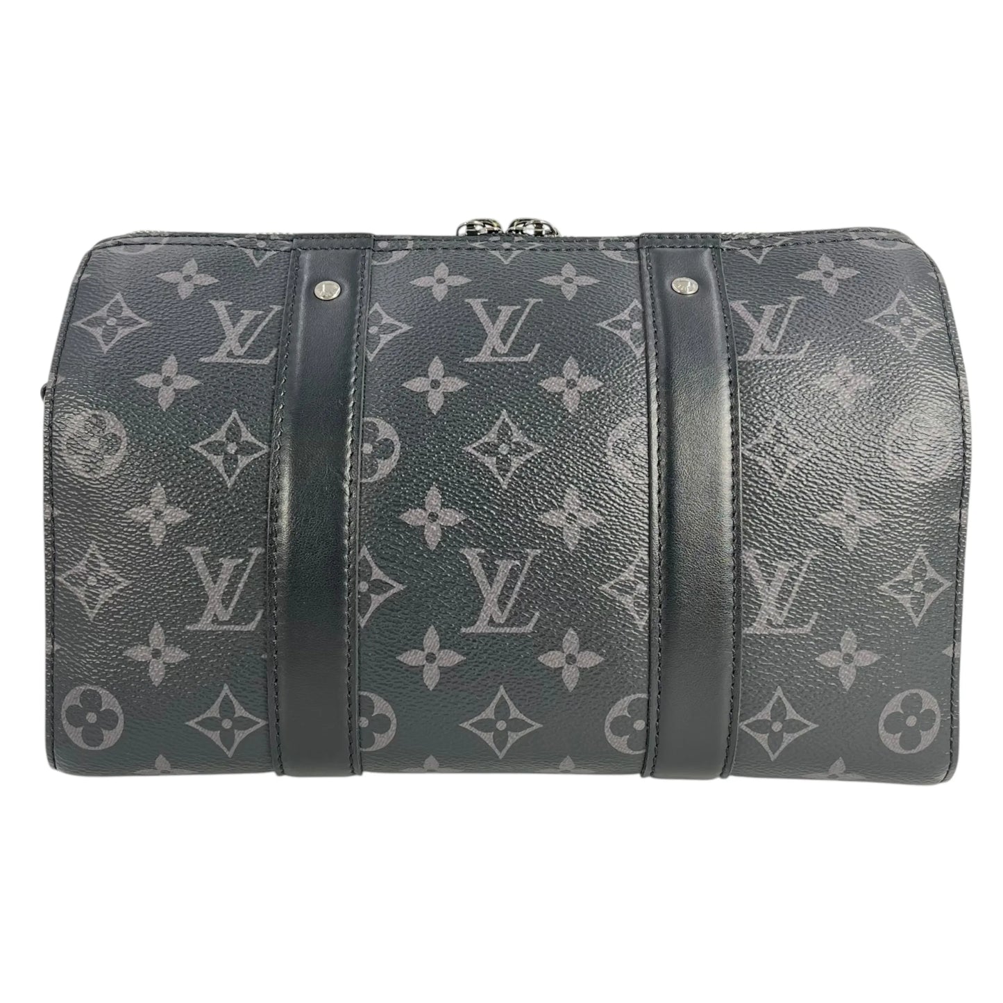Louis Vuitton Monogram Eclipse City Keepall Bandouliere Shoulder Bag - Black and Grey 