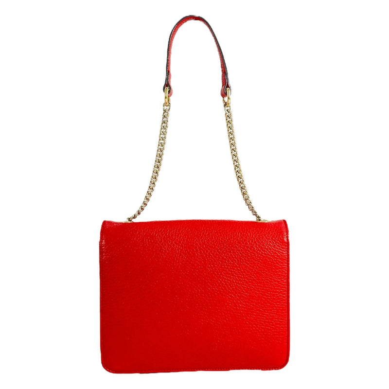 GUCCI Interlocking G Chain Shoulder Bag - Red 