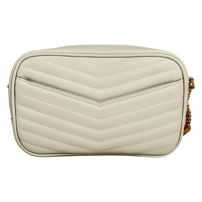 Saint Laurent Lou Mini Shoulder Bag - White 