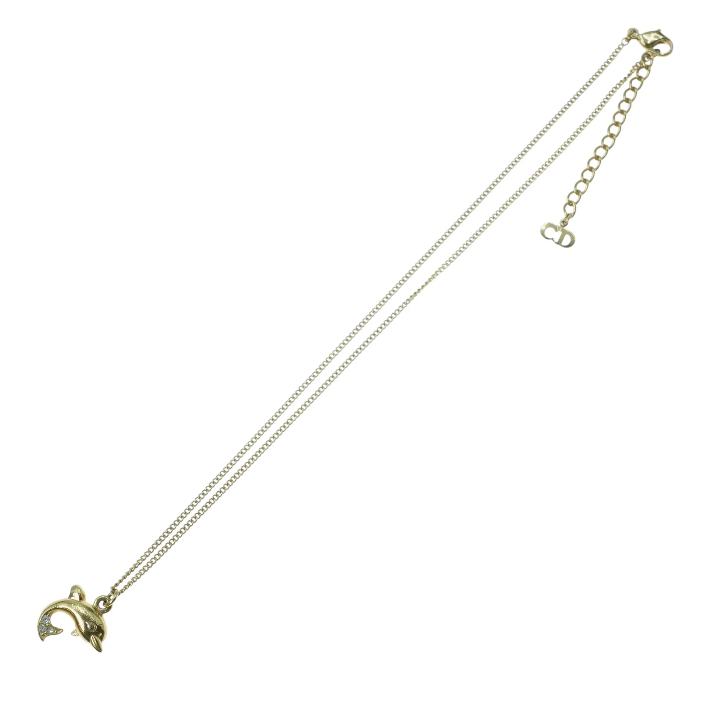 Dior Dolphin Pendant Necklace - Gold Plated 