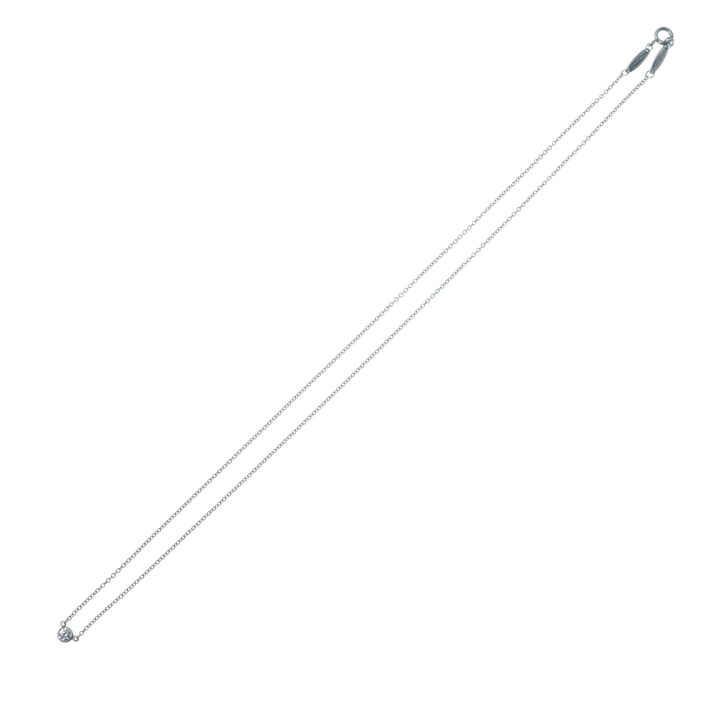 Tiffany & Co バイザヤード ダイヤモンド プラチナ ネックレス - Pt950 - 34185