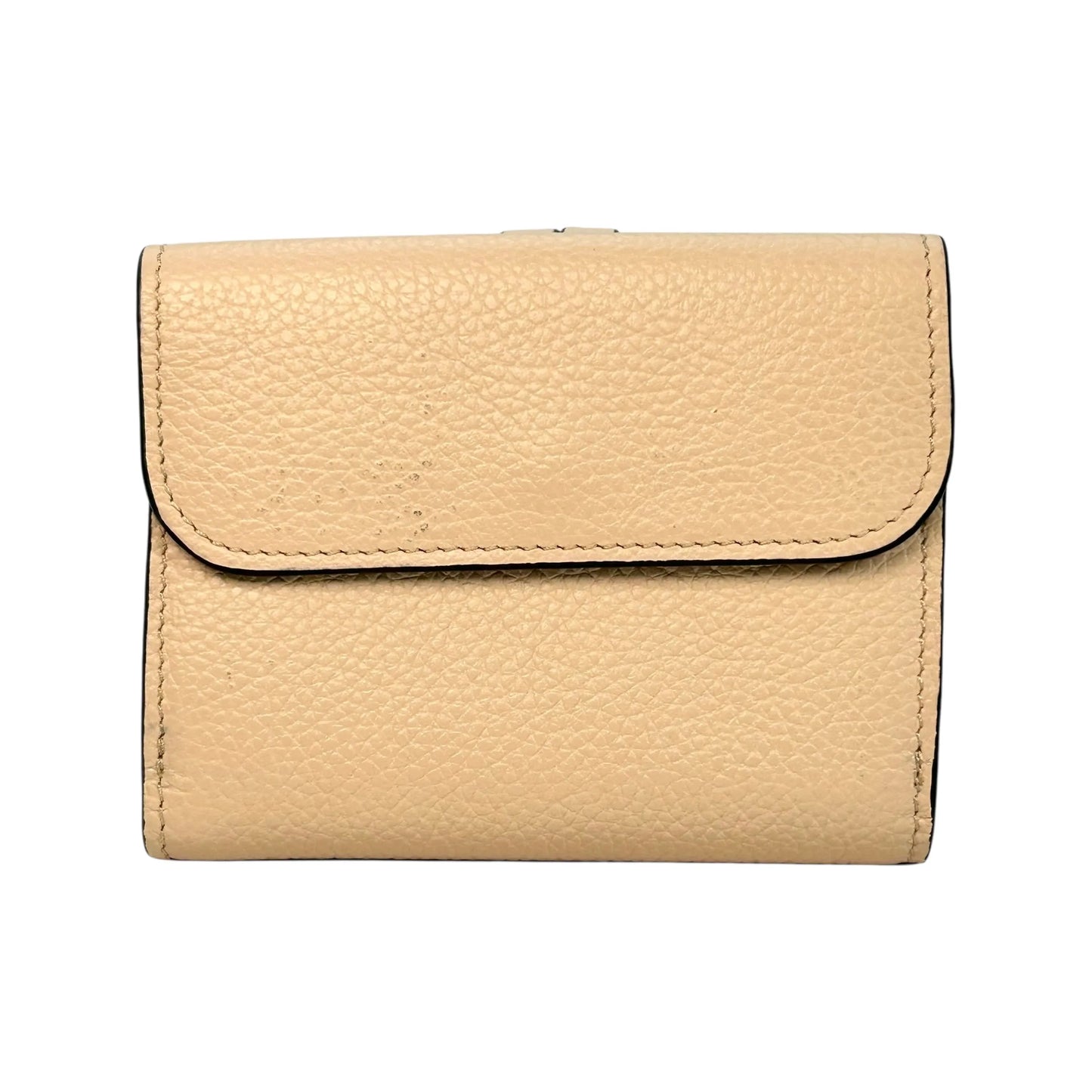 Chloé Alphabet Tri-fold Compact Wallet - Beige 